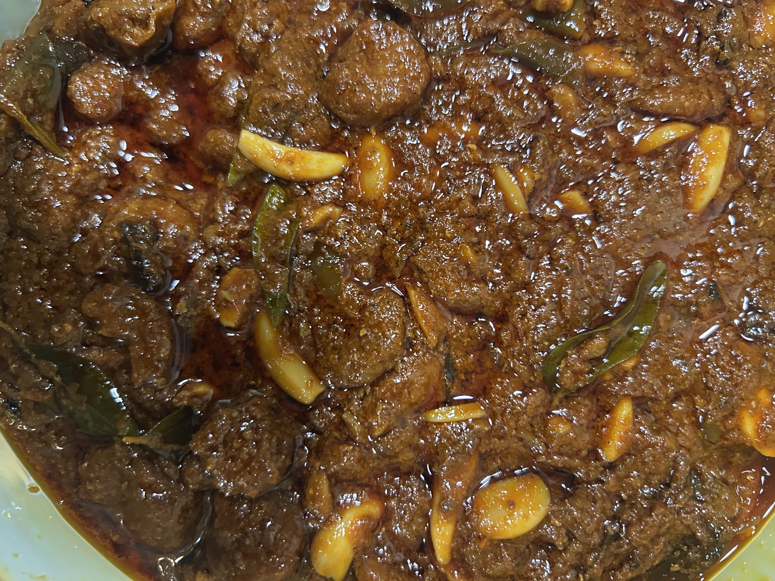 Prawn reserve masala close-up